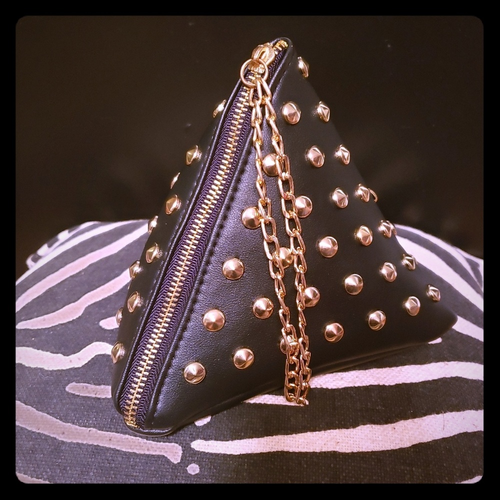 Studded Pyramid wristlet/ clutch